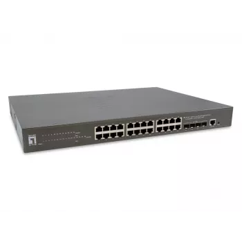 LevelOne GTP-2871 tīkla komutators pārvaldāms L3 Gigabit Ethernet (10/100/1000) Power over Ethernet (PoE) pelēks