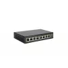 LevelOne Hilbert 8 portu Gigabit PoE viedais Lite slēdzis, 802.3at/af PoE, 8 PoE izejas, 112,8 W PoE jaudas budžets