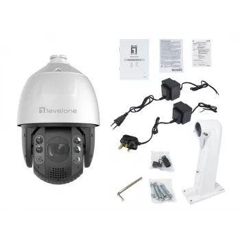 LevelOne FCS-4072 GEMINI PTZ IP kamera, 4 MP, 32x tālummaiņa, H.265, IR 200 m, iekštelpām/ārtelpām