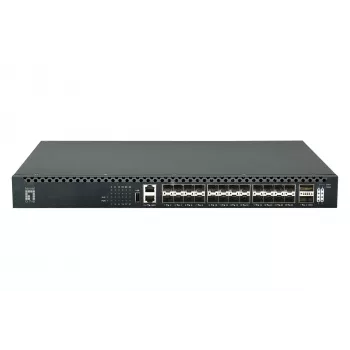 LevelOne 26 portu L3 pārvaldāms TOR optiskās šķiedras komutators, 24x 1/10GbE SFP+, 2x 40/100GbE QSFP28, karstās nomaiņas dublēts barošanas bloks