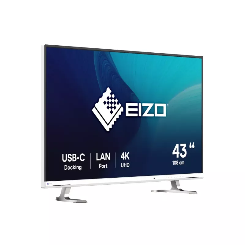 EIZO FlexScan EV4340X-WT datora monitors 108 cm (42,5 collas) 3840 x 2160 pikseļi 4K Ultra HD LCD balts