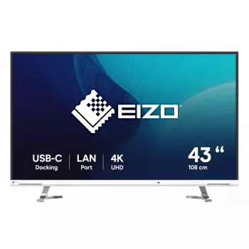 EIZO FlexScan EV4340X-WT datora monitors 108 cm (42,5 collas) 3840 x 2160 pikseļi 4K Ultra HD LCD balts