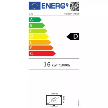 EIZO FlexScan EV2795-BK datora monitors 68.6 cm (27 collas) 2560 x 1440 pikseļi Quad HD LCD Melns