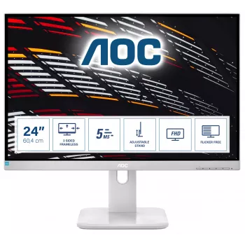 AOC P1 24P1/GR datora monitors 60,5 cm (23,8 collas) 1920 x 1080 pikseļi Full HD LED Pelēks