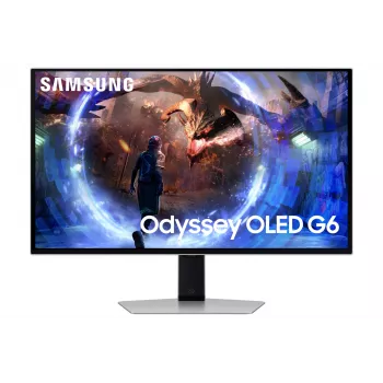 Samsung G60SD datora monitors 68,6 cm (27 colli) 2560 x 1440 pikseļi Quad HD OLED Sudrabs