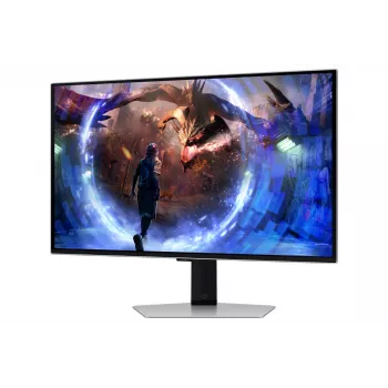 Samsung G60SD datora monitors 68,6 cm (27 colli) 2560 x 1440 pikseļi Quad HD OLED Sudrabs