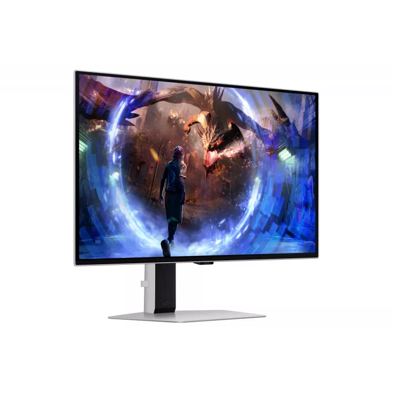 Samsung G60SD datora monitors 68,6 cm (27 colli) 2560 x 1440 pikseļi Quad HD OLED Sudrabs