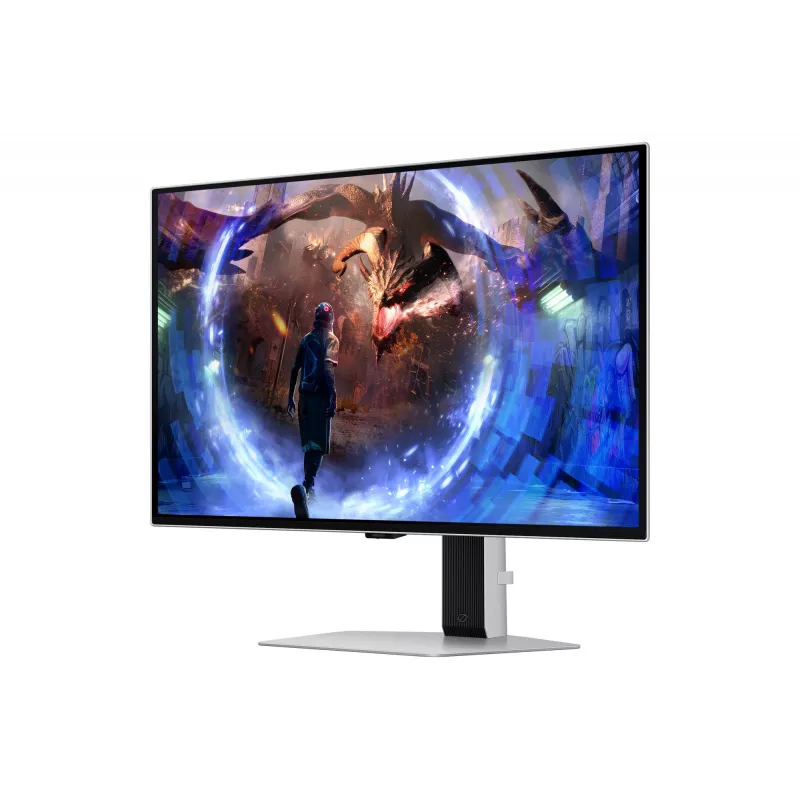 Samsung G60SD datora monitors 68,6 cm (27 colli) 2560 x 1440 pikseļi Quad HD OLED Sudrabs