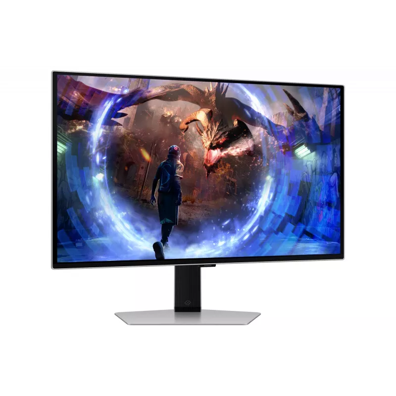 Samsung G60SD datora monitors 68,6 cm (27 colli) 2560 x 1440 pikseļi Quad HD OLED Sudrabs