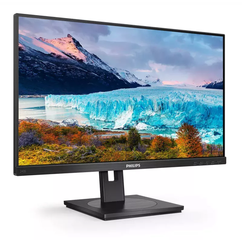 Philips S Line 243S1/00 datora monitors 60,5 cm (23,8 colli) 1920 x 1080 pikseļi Full HD LCD Melns