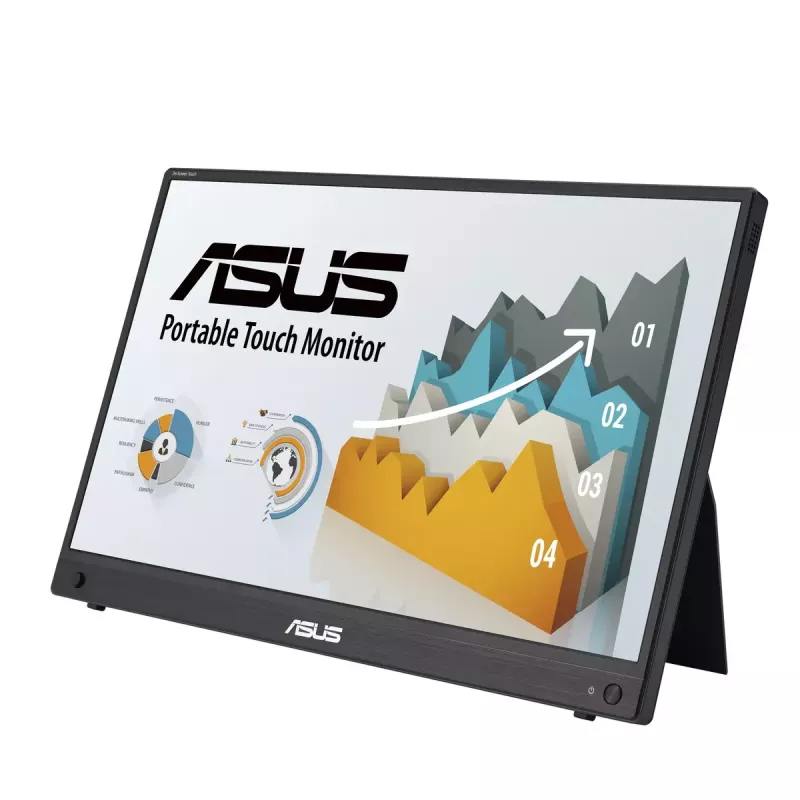 ASUS ZenScreen MB16AHT datora monitors 39,6 cm (15,6 collas) 1920 x 1080 pikseļi Full HD Skārienjūtīgs Melns