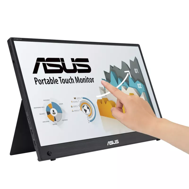 ASUS ZenScreen MB16AHT datora monitors 39,6 cm (15,6 collas) 1920 x 1080 pikseļi Full HD Skārienjūtīgs Melns