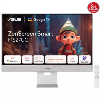 ASUS ZenScreen Smart Monitor MS27UC datora monitors 68,6 cm (27 collas) 3840 x 2160 pikseļi 4K Ultra HD LCD pelēks