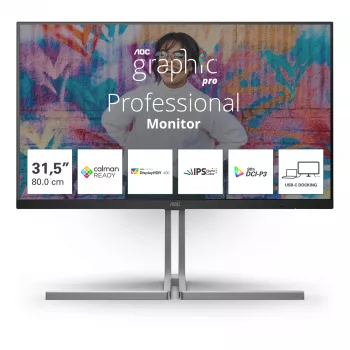 AOC U3 U32U3CV datora monitors 80 cm (31,5 collas) 3840 x 2160 pikseļi 4K Ultra HD LCD Melns