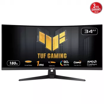 ASUS TUF Gaming VG34VQ3B datora monitors 86,4 cm (34 colli) 3440 x 1440 pikseļi UltraWide Quad HD LED Melns