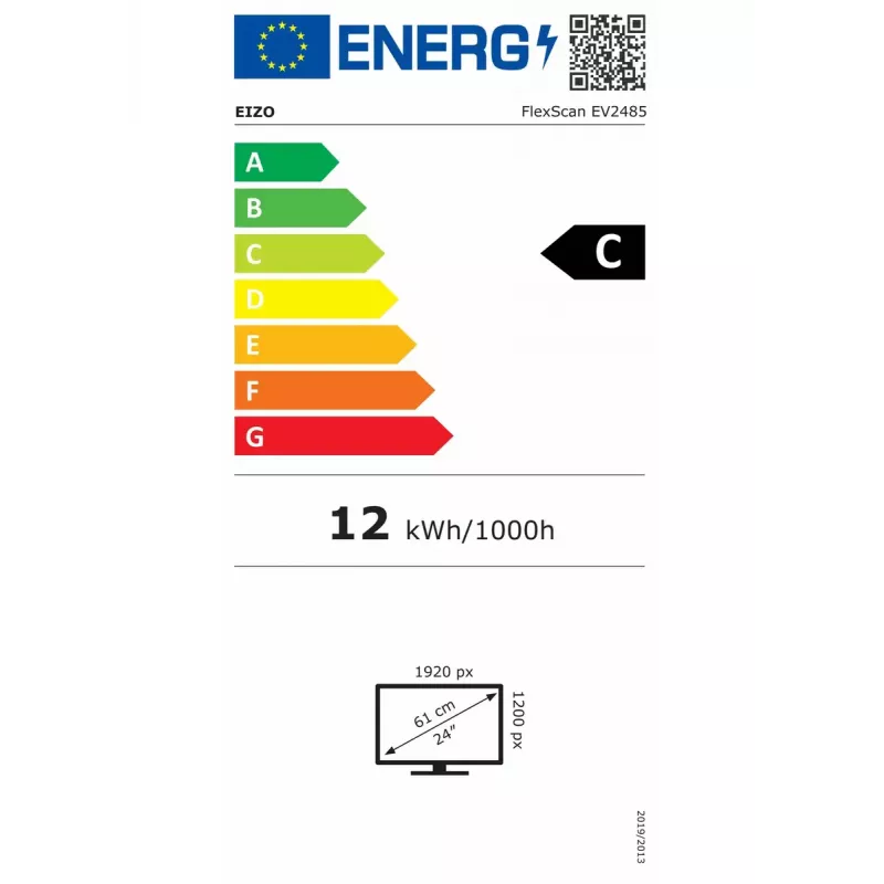 EIZO FlexScan EV2485-BK datora monitors 61,2 cm (24,1 collas) 1920 x 1200 pikseļi WUXGA LCD Melns