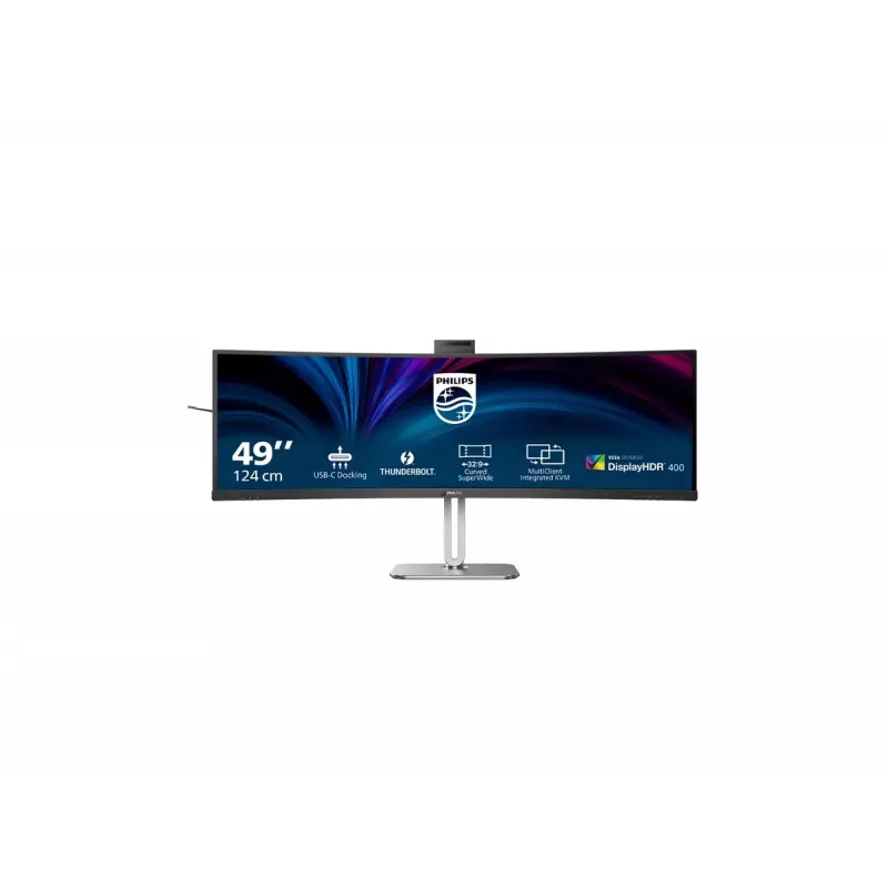 Philips 49B2U6903CH/00 datora monitors 124.5 cm (49 colli) 5120 x 1440 pikseļi Dual QHD LCD Pelēks