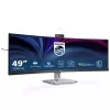 Philips 49B2U6903CH/00 datora monitors 124.5 cm (49 colli) 5120 x 1440 pikseļi Dual QHD LCD Pelēks