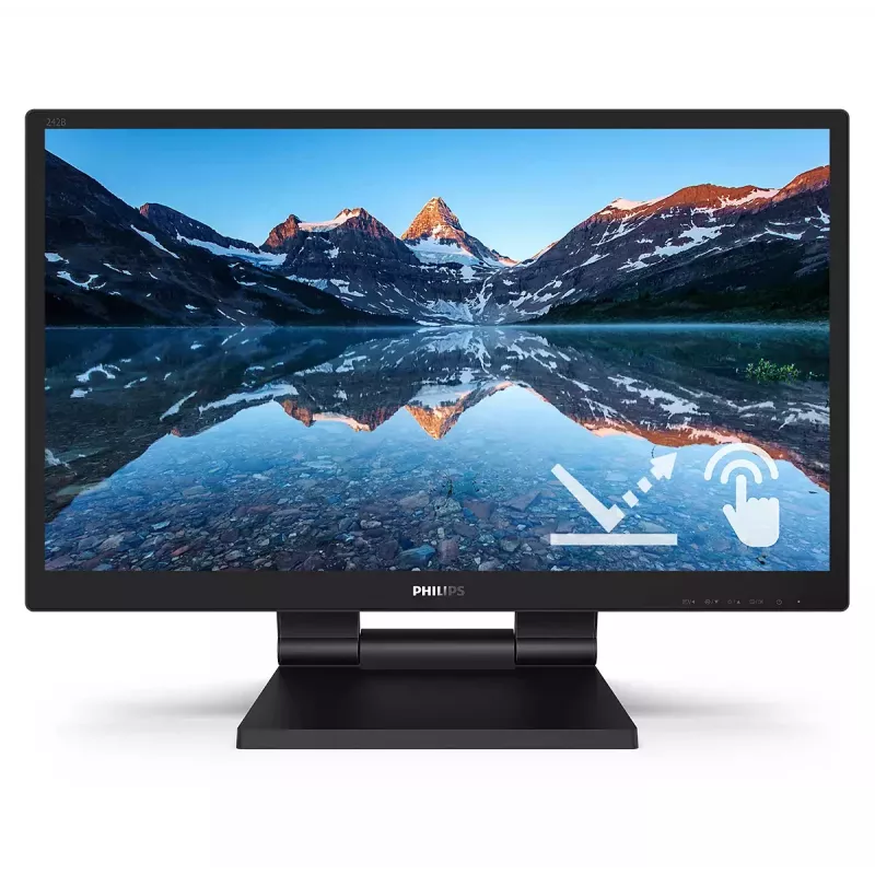 Philips 242B9TL/00 datora monitors 60,5 cm (23,8 collu) 1920 x 1080 pikseļi Full HD LCD skārienekrāns Melns