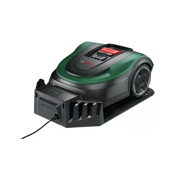 Bosch Indego M+ 700 robotiskais zāles pļāvējs ar akumulatoru, melns, zaļš
