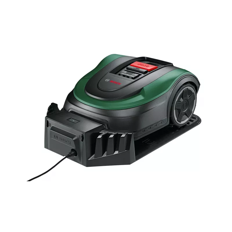 Bosch Indego M+ 700 robotiskais zāles pļāvējs ar akumulatoru, melns, zaļš