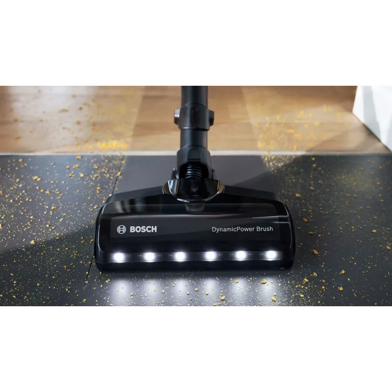 Bosch BSS711W stieņa putekļsūcējs/elektriskā slota Baterija Sausā Bez maisiņa 0.3 L Melna, Sudraba, Balta