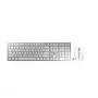 CHERRY DW 9100 plāns tastatūra Pele iekļauta Universāls RF Bezvadu + Bluetooth QWERTY ASV angļu Sudraba