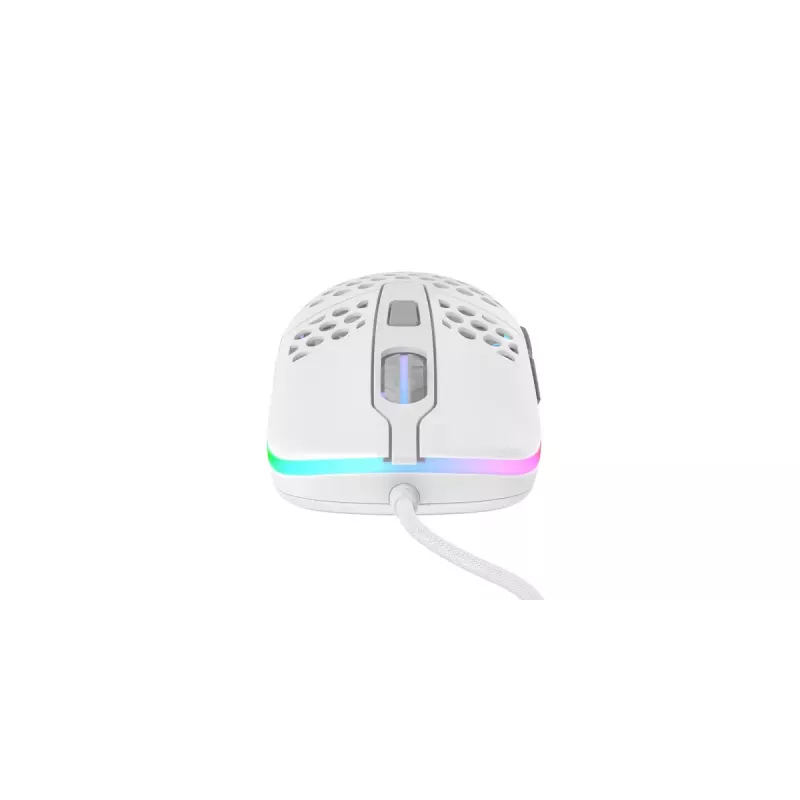 XTRFY M42 piemērota abām rokām spēļu pele — optiskais sensors, 16 000 DPI, USB Type‑A, balta, RGB