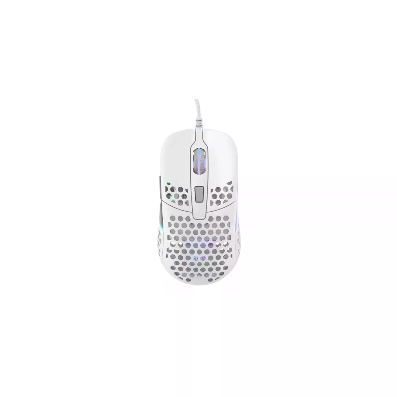 XTRFY M42 piemērota abām rokām spēļu pele — optiskais sensors, 16 000 DPI, USB Type‑A, balta, RGB