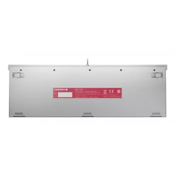 Vadu mehāniskā spēļu klaviatūra Cherry MX 2.0S — Pilnizmēra (100%), QWERTZ vācu izkārtojums, RGB fona apgaismojums, USB, Balta