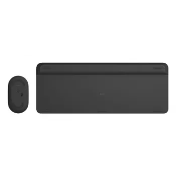 LOGITECH plānā bezvadu tastatūras un peles komplekts Mk470 - Graphite - Azerty franču
