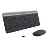 LOGITECH plānā bezvadu tastatūras un peles komplekts Mk470 - Graphite - Azerty franču