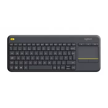 LOGITECH bezvadu skārienjūtīgā tastatūra K400 Plus - Melna - spāņu QWERTY