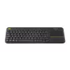 LOGITECH bezvadu skārienjūtīgā tastatūra K400 Plus - Melna - spāņu QWERTY