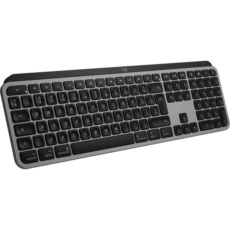Logitech MX Keys S for Mac tastatūra bezvadu Bluetooth QWERTY alumīnija melna