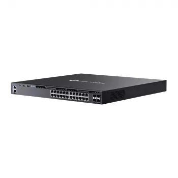 TP-Link Omada 24 portu gigabitu viedais L3 slāņa PoE+ slēdzis ar 4 10G slotiem