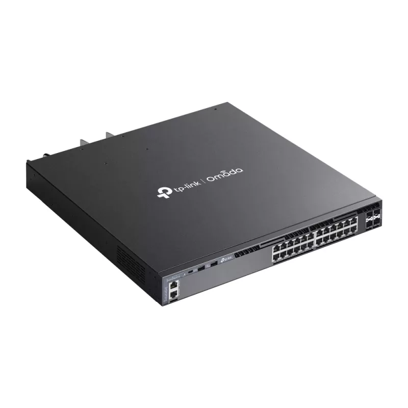 TP-Link Omada 24 portu gigabitu viedais L3 slāņa PoE+ slēdzis ar 4 10G slotiem