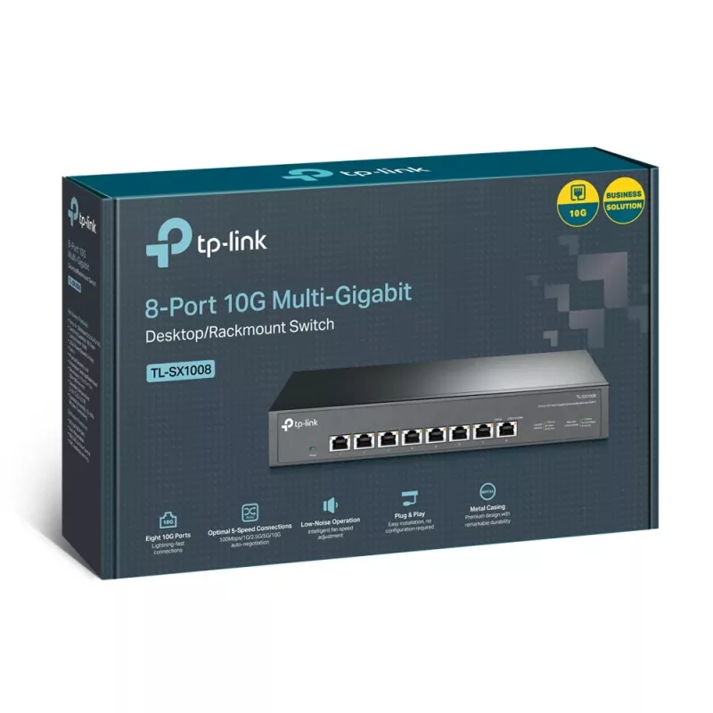 Nepārvaldāms slēdzis TP-Link TL-SX1008, 8 portu 10G, galddatoram/statīvam