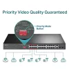 TP-Link 24 portu 10/100 Mb/s + 2 portu gigabitu nevadāms PoE+ komutators