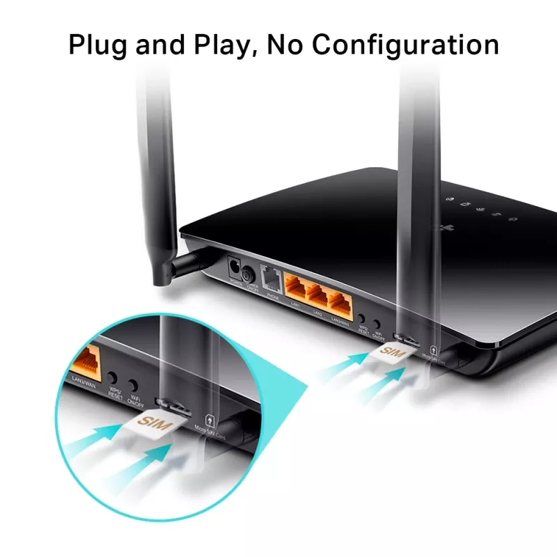 TP-Link N300 4G LTE telefonijas Wi-Fi maršrutētājs