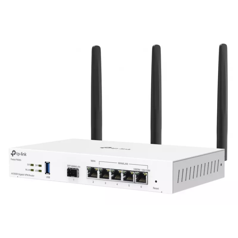 TP-Link FESTA FR365 bezvadu maršrutētājs Gigabit Ethernet divjoslu (2,4 GHz + 5 GHz vai 2,4 GHz + 6 GHz) balts
