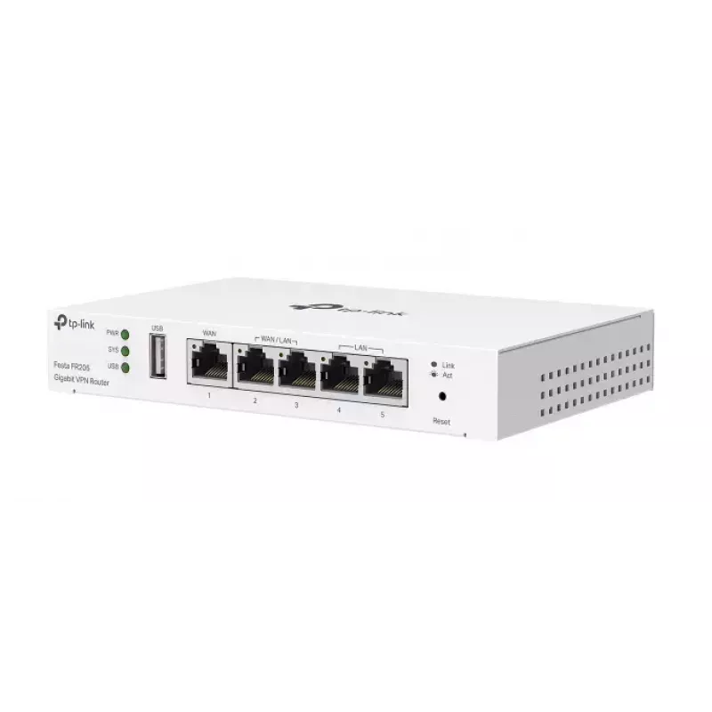 TP-Link Festa FR205 vadu maršrutētājs 10 Gigabit Ethernet, 100 Gigabit Ethernet, Gigabit Ethernet Balts