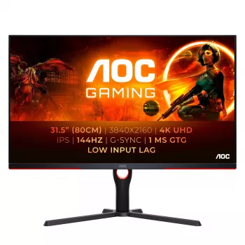 AOC G3 U32G3X/BK datora monitors 80 cm (31,5 collas) 3840 x 2160 pikseļi 4K Ultra HD LED Melns, Sarkans