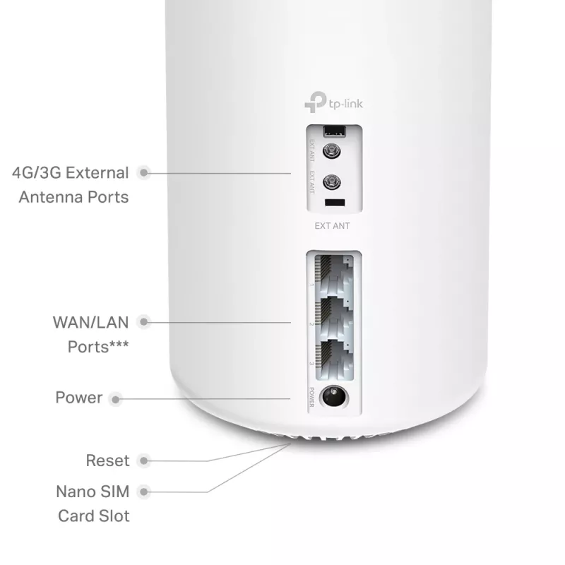 TP-Link 4G+ AX1800 visas mājas Mesh WiFi 6 tīkla vārteja
