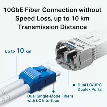 TP-Link SM5110-LR tīkla raiduztvērēja modulis Optiskā šķiedra 10000 Mbit/s SFP+ 1310 nm