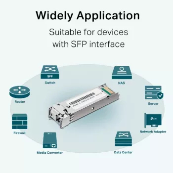 TP-Link Gigabit Single-Mode WDM Bi-Directional SFP Module, Fiber optic, 1250 Mbit/s, SFP, LC, 9/125 µm, BX