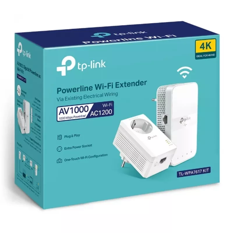 TP-Link TL-WPA7619 KIT 1000 Mbit/s Ethernet LAN Wi-Fi Balts 2 gab.