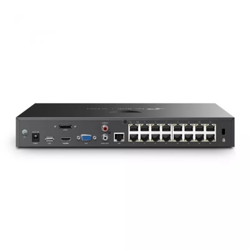 Tīkla video ierakstītājs TP-Link VIGI 16 kanālu PoE+ NVR, 4 TB HDD, 16× 3840×2160 ieeja, 30W PoE katrā pieslēgvietā