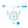 TP-Link Tapo Āra Drošības Wi-Fi Kamera, IP drošības kamera, Āra, Vadu un bezvadu, Amazon Alexa un Google Assistant, CE, Griestu/sienas stiprinājums