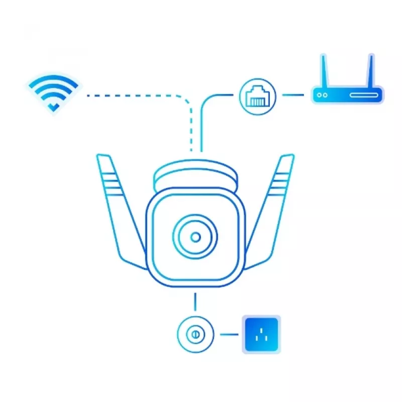 TP-Link Tapo Āra Drošības Wi-Fi Kamera, IP drošības kamera, Āra, Vadu un bezvadu, Amazon Alexa un Google Assistant, CE, Griestu/sienas stiprinājums
